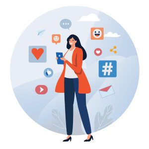 دانلود وکتور لایه باز المان های فضای مجازی social media