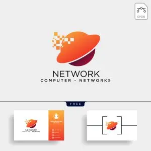 دانلود وکتور لایه باز کارت ویزیت کامپیوتر،نتورک