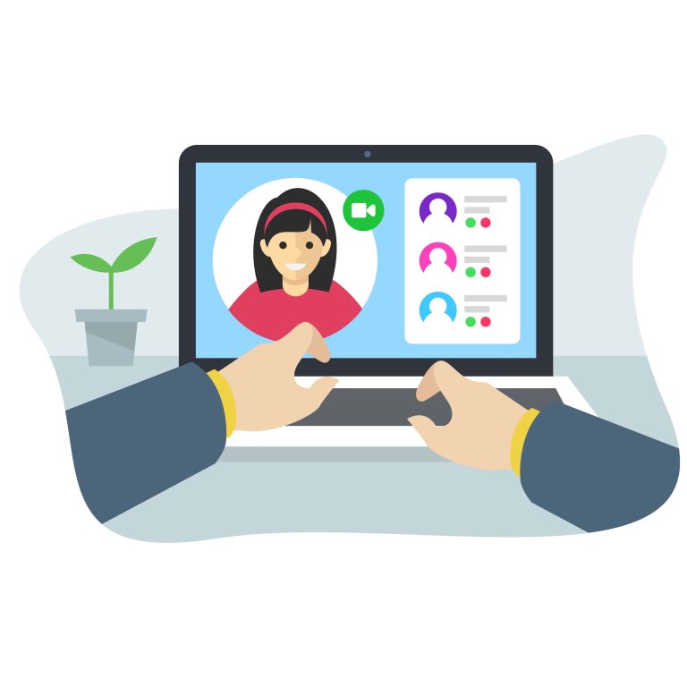 دانلود وکتور لایه باز ویدیوکال، تماس تصویری