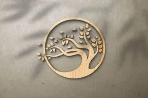 دانلود طرح لایه باز لوگو درخت
