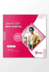 دانلود وکتور لایه باز فروش محصول با تخفیف ویژه