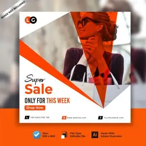 دانلود وکتور لایه باز فروش محصول با تخفیف ویژه