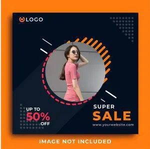 دانلود وکتور لایه باز فروش پوشاک زنانه با تخفیف ویژه