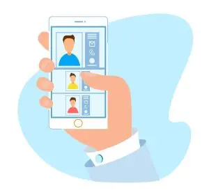 دانلود وکتور لایه باز لیست مخاطبین موبایل