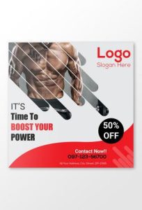 وکتور لایه باز پوستر باشگاه بدنسازی