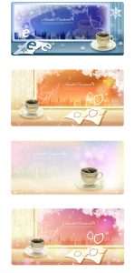 دانلود وکتور لایه باز پوستر چهار فصل