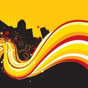 دانلود وکتور لایه باز پوستر انتزاعی شهر