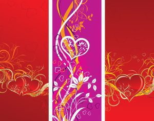 دانلود وکتور لایه باز استند عاشقانه