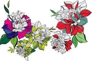 دانلود وکتور لایه باز گل انتزاعی