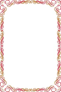 دانلود وکتور لایه باز طراحی حاشیه کاغذ قرمز رنگ