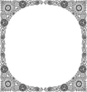 دانلود وکتور لایه باز فریم نقوش اسلیمی