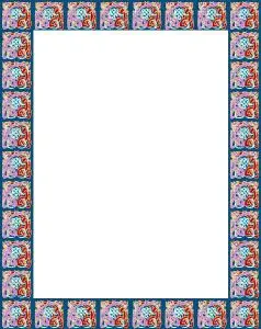 دانلود وکتور لایه باز قاب موتیف کاشی عثمانی