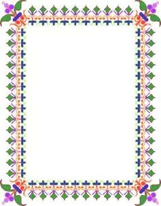 دانلود وکتور لایه باز طراحی حاشیه کاغذ رنگی