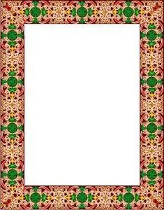 دانلود وکتور لایه باز قاب رنگی نقوش اسلیمی