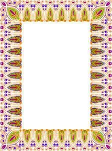 دانلود وکتور لایه باز قاب گل دار کلاسیک
