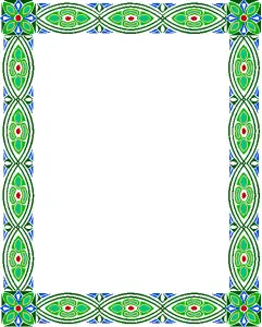 دانلود وکتور لایه باز قاب نقوش اسلیمی