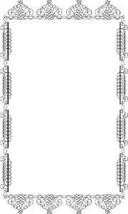 دانلود وکتور لایه باز فریم طومار طرح‌های تزئینی