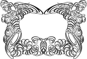 دانلود وکتور لایه باز قاب نقوش اسلیمی پروانه