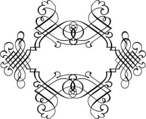 دانلود وکتور لایه باز قاب‌ طومار طرح‌های تزئینی