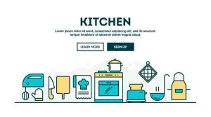دانلود وکتور لایه باز سایت آشپزی و کترینگ