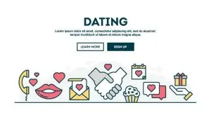 دانلود وکتور لایه باز سایت دوست یابی و Date