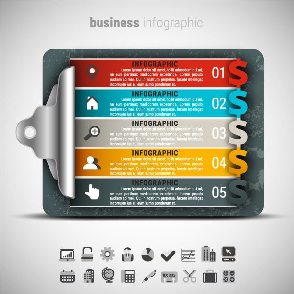 دانلود وکتور لایه باز اینفوگرافی مالی و اقتصادی