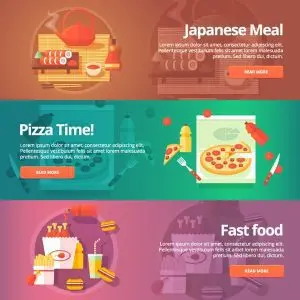 دانلود وکتور لایه باز سایت سفارش آنلاین غذا