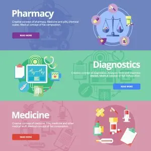 دانلود وکتور لایه باز سایت پزشک و داروخانه آنلاین