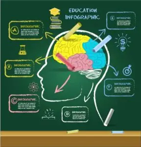 دانلود وکتور لایه باز اینفوگرافی تحصیل آموزش