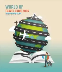 دانلود وکتور لایه باز کتاب راهنمای سفر جهانی