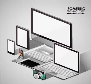 دانلود وکتور لایه باز موکاپ وسایل الکترونیکی