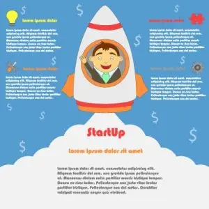 دانلود وکتور لایه باز اینفوگرافی استارت آپ ها startUp