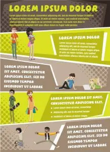 دانلود وکتور لایه باز اینفوگرافی ارزیابی نوجوانان