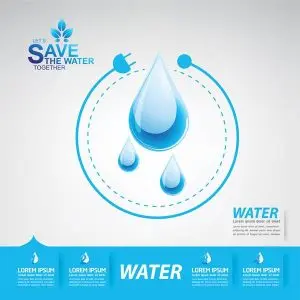دانلود وکتور لایه باز اینفوگرافی صرفه جویی در مصرف آب