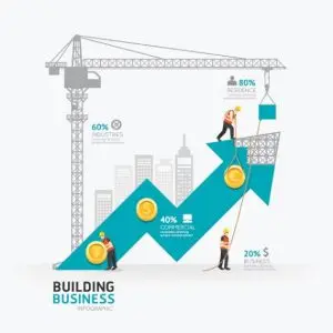 دانلود وکتور لایه باز اینفوگرافی کسب و کار ساختمانی