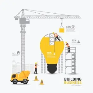 دانلود وکتور لایه باز اینفوگرافی کسب و کار ساختمانی