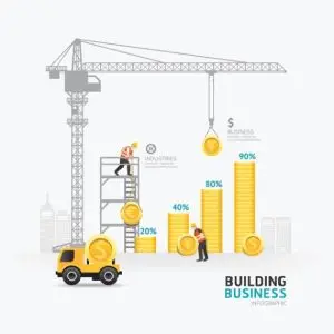 دانلود وکتور لایه باز اینفوگرافی کسب و کار ساختمانی