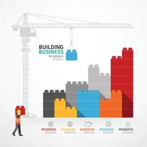 دانلود وکتور لایه باز اینفوگرافی کسب و کار ساختمانی