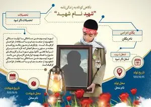 دانلود طرح لایه باز پوستر معرفی شهید