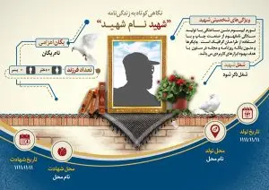دانلود طرح لایه باز بیوگرافی شهید