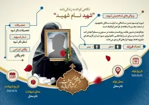 دانلود طرح لایه باز پوستر بیوگرافی شهید