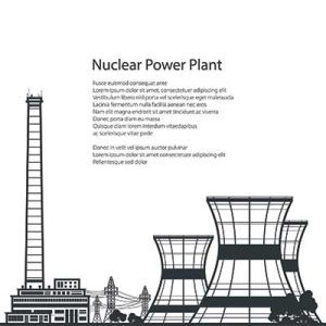 دانلود طرح لایه‌ باز نیروگاه هسته‌ای سیاه‌ و سفید