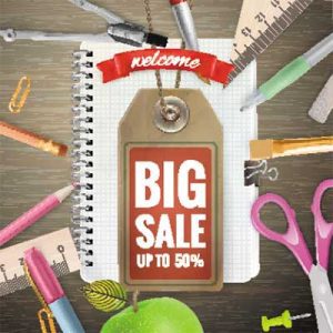 دانلود طرح لایه‌ باز تخفیف لوازم تحریر (نوشت‌افزار)