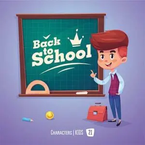 دانلود وکتور لایه باز پوستر آغاز سال تحصیلی و بازگشت به مدرسه