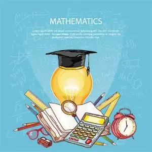 دانلود وکتور لایه‌ باز پوستر ریاضیات و ابزار محاسباتی