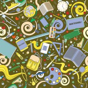 دانلود وکتور لایه‌ باز بکگراند آموزشی و لوازم‌ تحریر