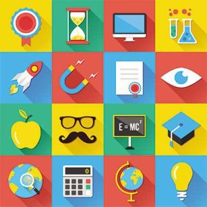 دانلود رایگان وکتور لایه‌ باز آیکون‌های آموزشی و علمی مدرن