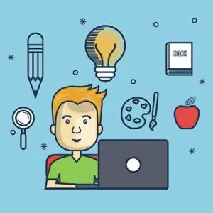 دانلود وکتور لایه‌ باز یادگیری هوشمند و کلاس‌های آنلاین