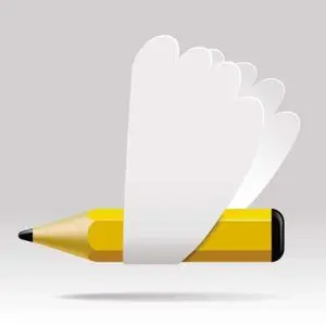 دانلود وکتور لایه‌ باز مداد بال‌دار