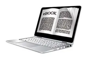 دانلود وکتور لایه‌ باز کتاب الکترونیکی روی لپ‌تاپ